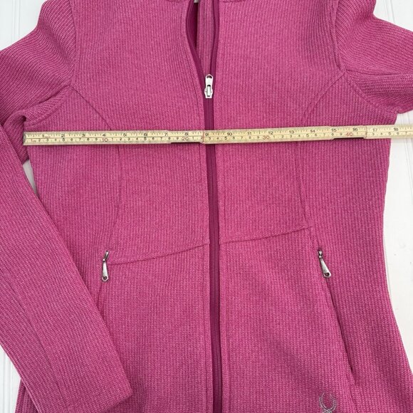 Spyder‎ Core Sweater Full Zip Jacket Medium Hot Pink Zip Pockets Ribbed Women’s - Picture 3 of 6